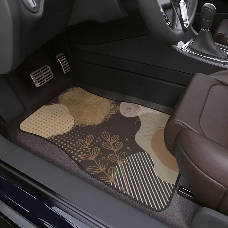 Коричневые коврики в стиле бохо эстетического абстрактного искусства