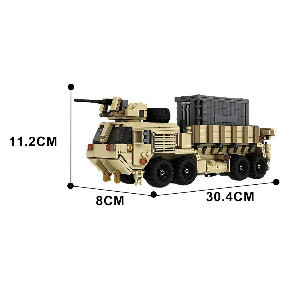 Gobrick MOC Oshkosh HEMTT- M985A4 модель кирпичей военная Тяжелая Расширенная мобильность