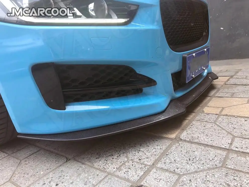 Передний спойлер из углеродного волокна для Jaguar XE XF XEL XFL Sedan 4-дверный 2015-2018