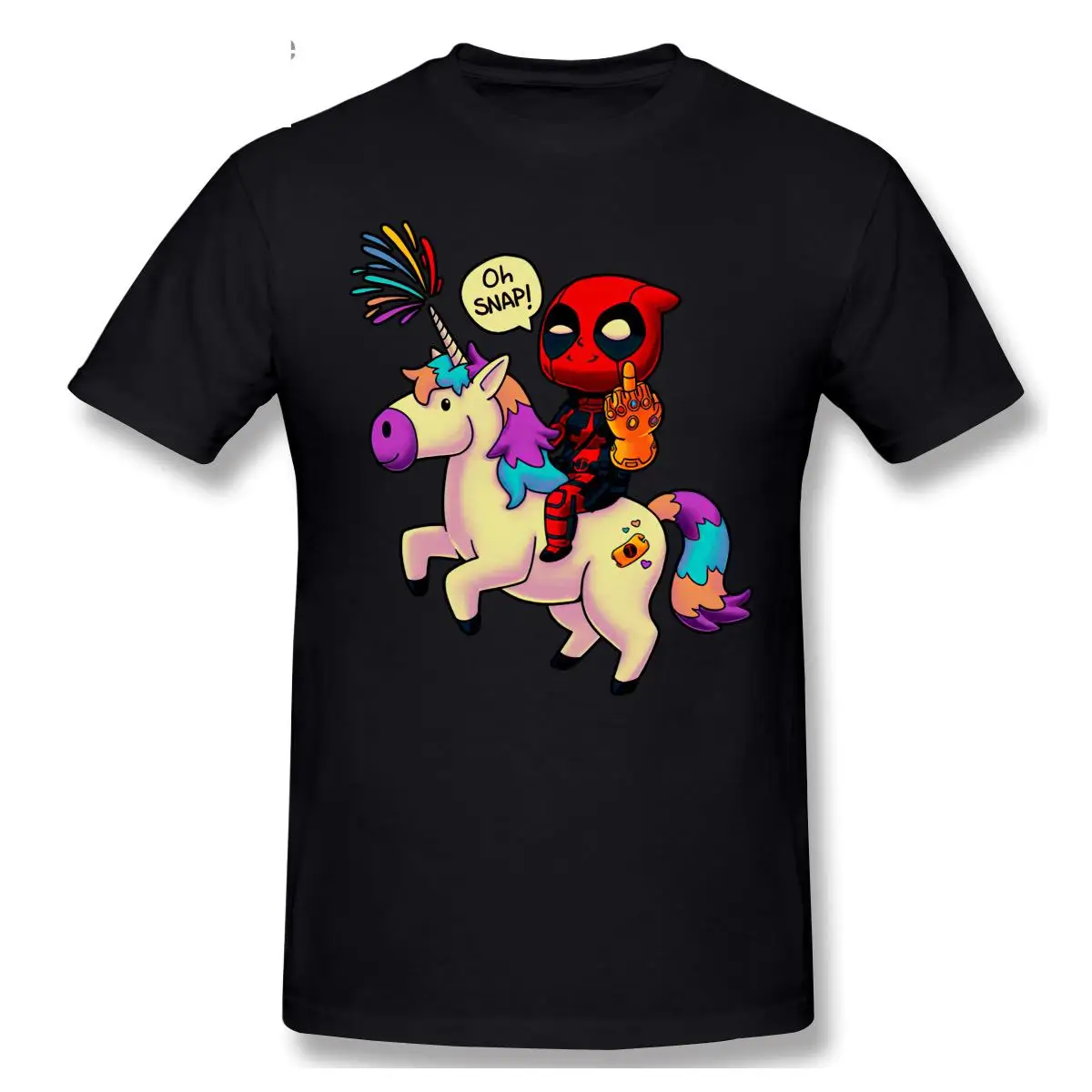 

Deadpool Unicorn Rainbow Tshirts Funny Dead Pool Short Sleeve Casual T-shirt Men Fashion O-neck 100% Cotton TShirts Tee Top