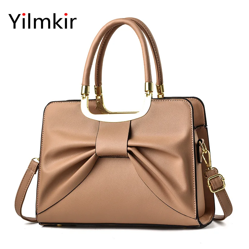 

Leisure Travel Large Capacity Bow Messenger Shoulder Women Bag Luxury All Match Fashion Portable Classic Elegant Ladies Handbag