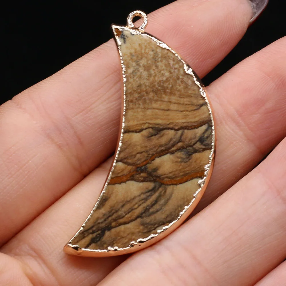 Подвески в форме полумесяца, подвески для женщин, изготовление ювелирных изделий, ожерелье, серьги «сделай сам», аксессуары 20x43 мм