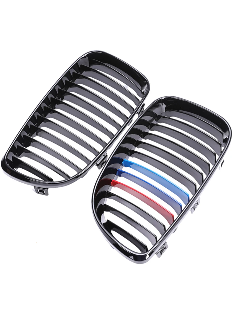 

Front Bumper Kidney Grille Double Slat M Color Carbon Fiber Facelift Grills Cover For BMW 1 Series F20 F21 2012 2013 2014