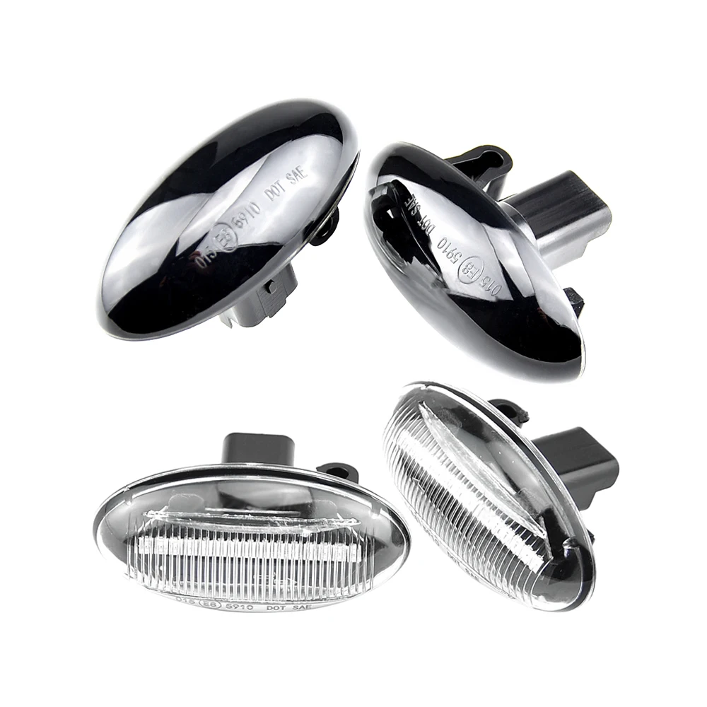 1 пара автомобильных светодиодных динамических боковых индикаторов 12 В желтые