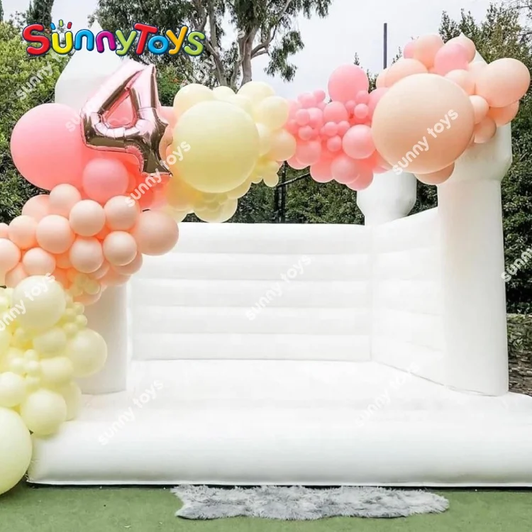 

inflatable park white trampoline for kids party event