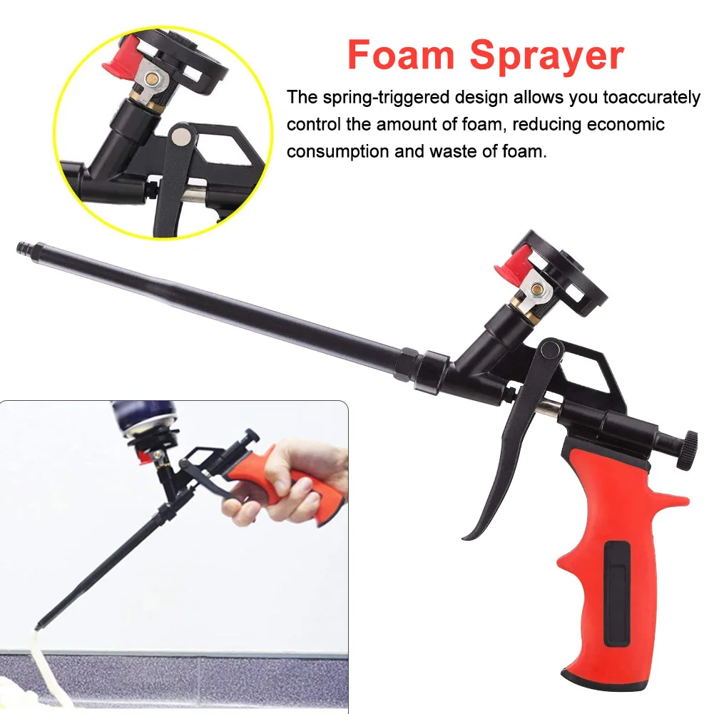 

Construction Tool PU Expanding Applicator Sealing Heavy Duty Easy Clean Ergonomic Handle Lance Caulking Foam Sprayer Aluminum