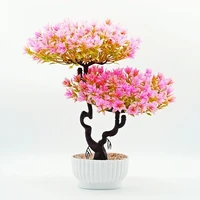 artificial flower height 31cm green xiangyun pine bonsai home decoration wedding scene desktop green plant potted plant