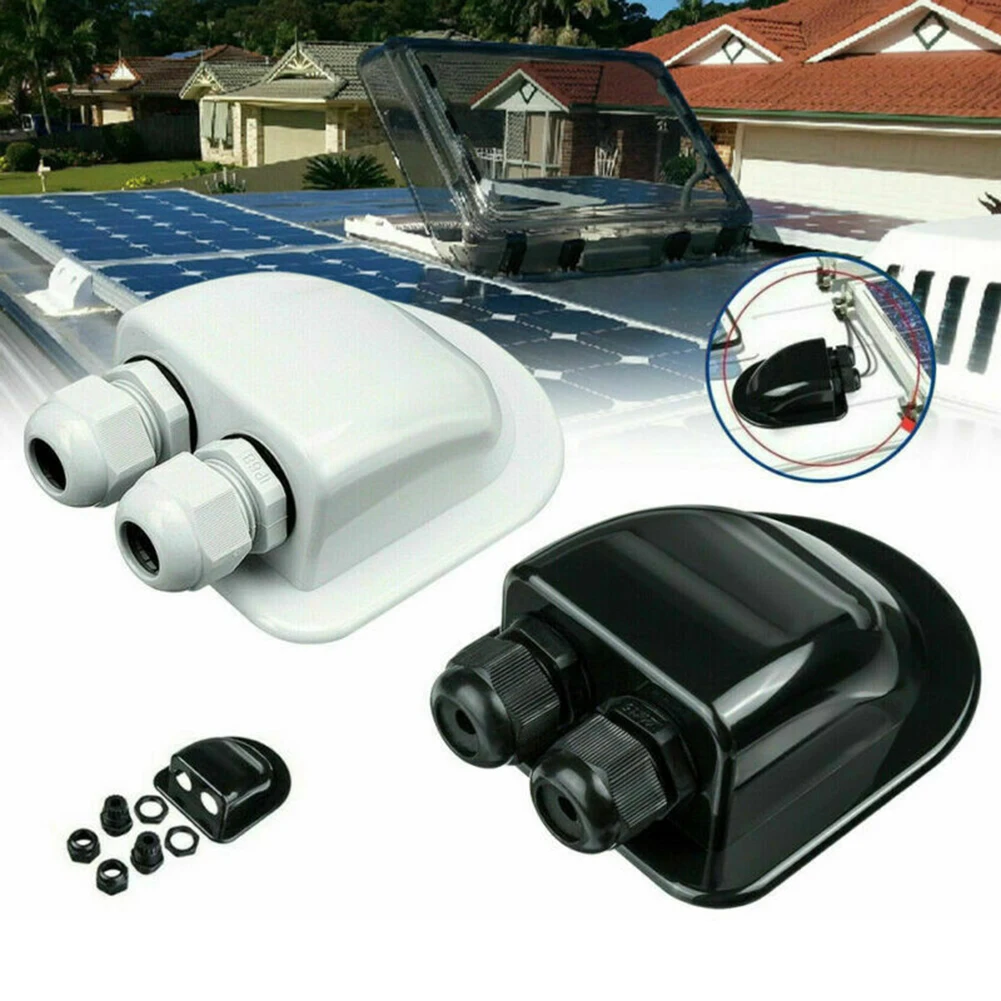 

1pcs Solar Cable Entry Gland Box Roof Cable Entry Gland Solar Panel Double Cable Gland Box For RV / Camper / Van/ Travel Trailer