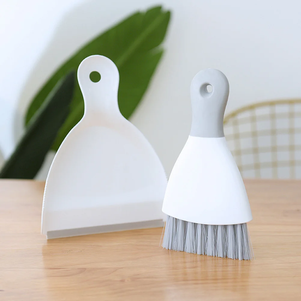 

Cleansing Brush Convenient Mini Broom Dustpan Table Car Cleaning Interior Portable Small Tool White Detailing Office