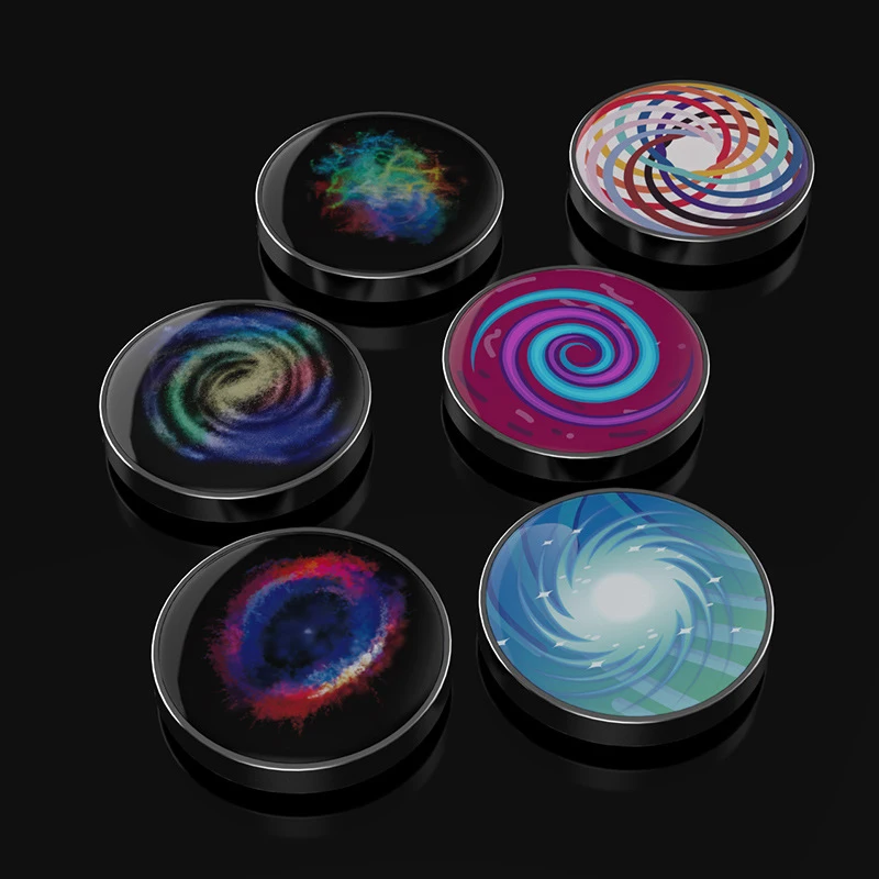 

Colorful Luminous Galaxy Star Desk Gyro Mezmocoin Pocket Toy Stainless Steel Rotary Gyro Fingertip Anti Stress Toys Kids Gift