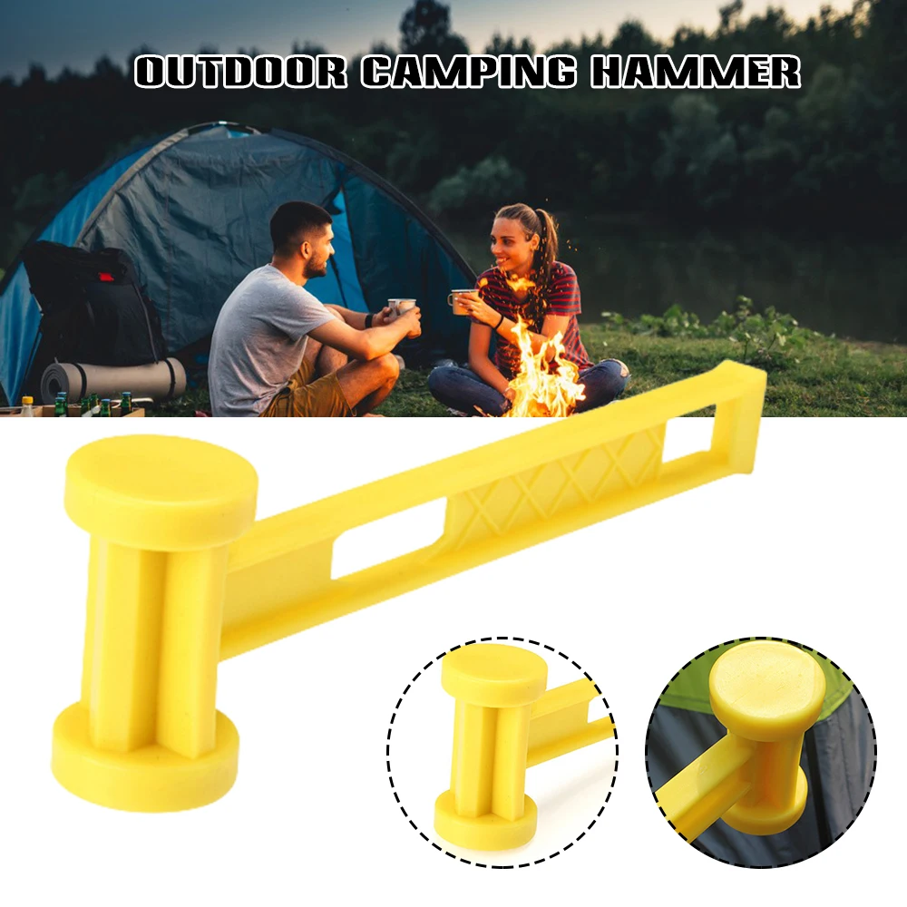 

Camping Tent Stake Mallet Heavy Duty Plastic Tent Peg Mallet Lightweight Hammer Portable Utility Hiking Backpacking 1 PC PR Sale