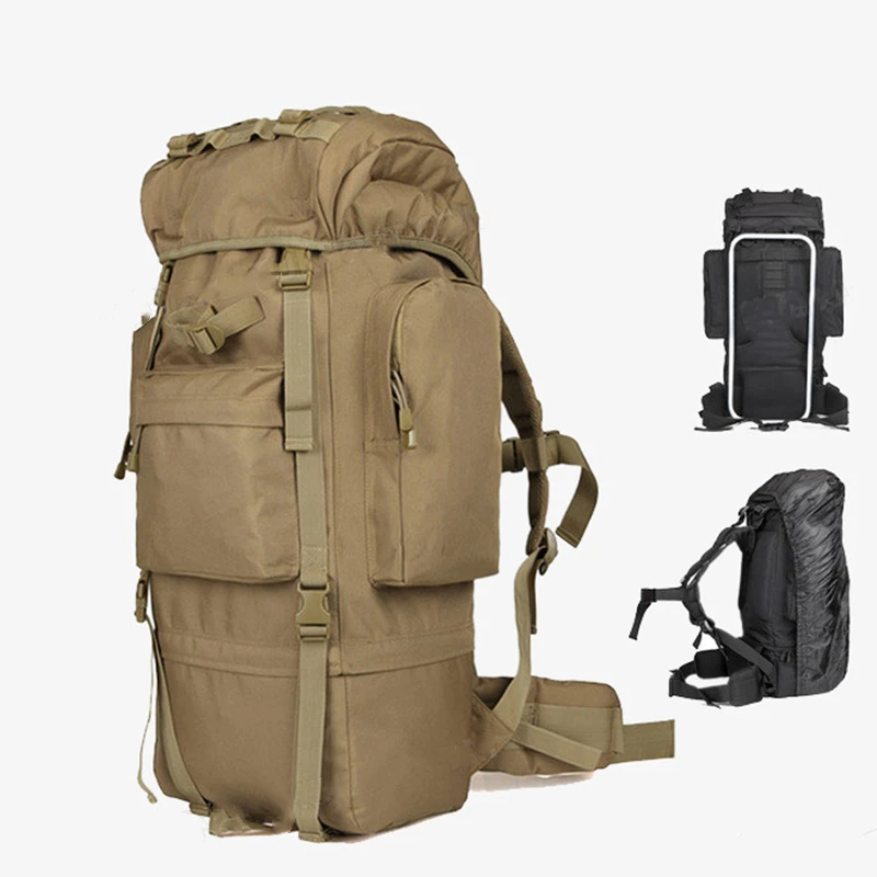 

65L Large Capacity Military Tactical Backpack Man Climbing Backpack High Quality Oxford Backpacks Men's Waterproof Travel Bag