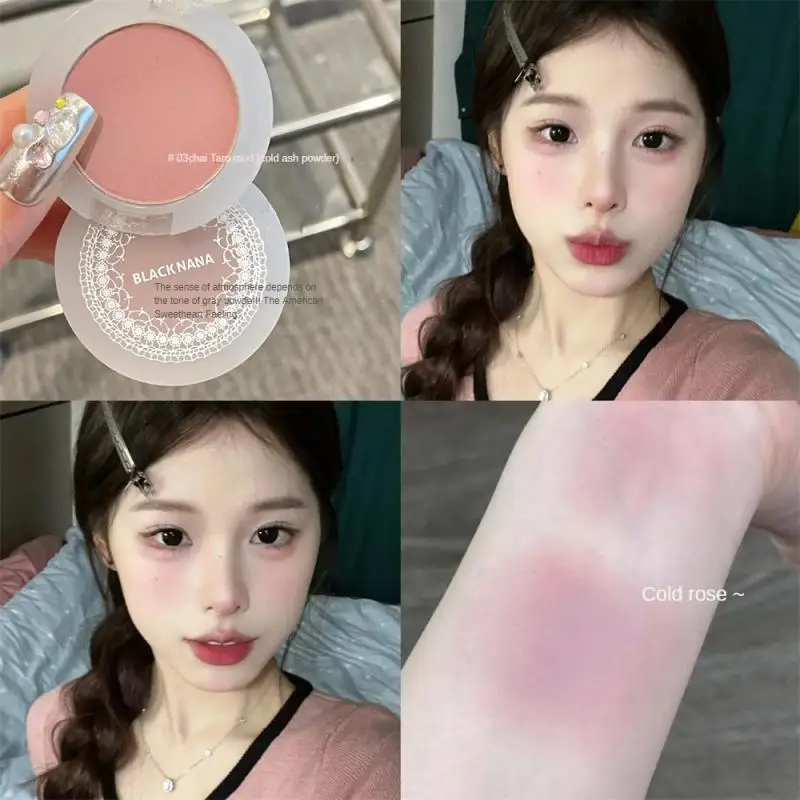 

4 Colors Blush Expanded Pink Purple Blush Cheek Contour Blush Natural Long-lasting Waterproof Sweatproof Blush Facial Makeup