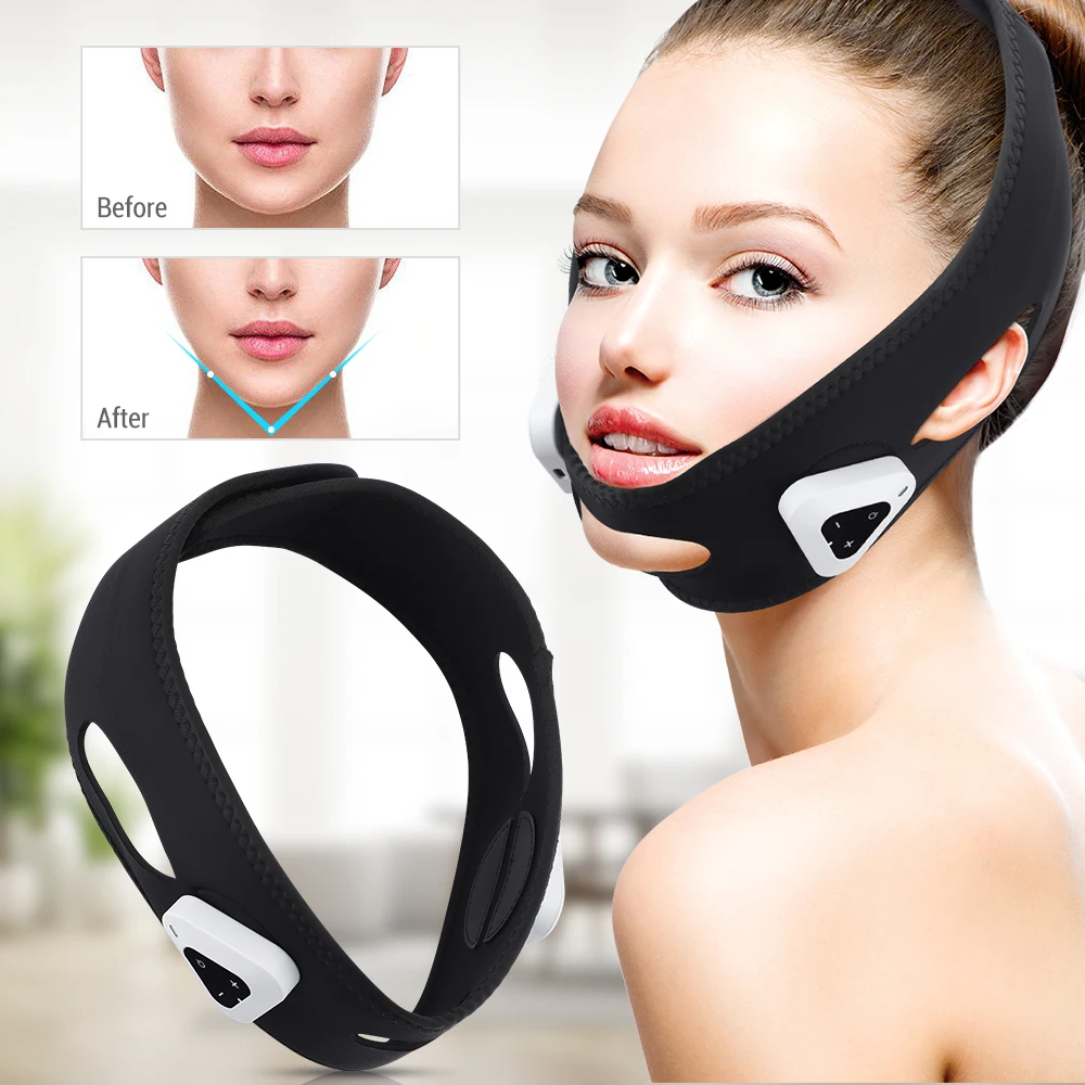 

V Shape Face Lifting Massager Face Slimming Mask Anti Wrinkle Reduce Double Chin Cheek Lift Up Belt Face Slimming Device