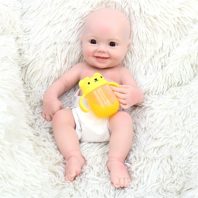 

New Boys Reborn Doll Kit 13inch Full Body Solid Silicone Reborn Doll Kit Painted / Unpainted Newborn Baby