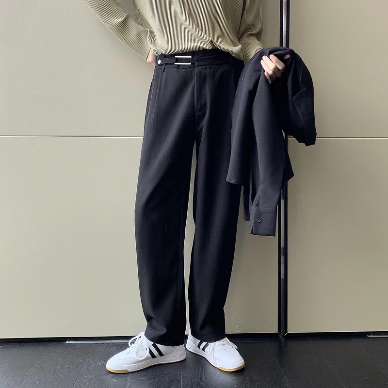 

Autumn And Winter New Straight-striped Loose-fitting Sports Casual Pants High-grade Wrinkle-resistant Damp Sanitary Daily Men