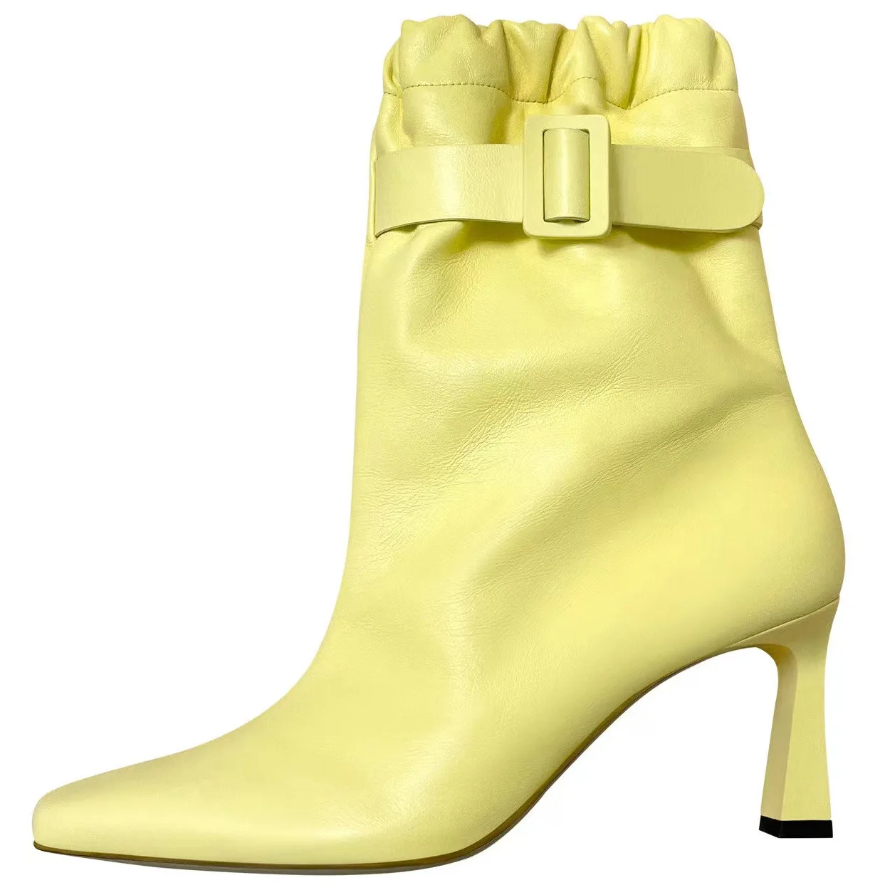 

Buckle Ankle Boots Point Toe Thin Heels Slip On Women Shoes Designer Bota Feminina Designer Zapatos Para Mujeres Cozy Botines