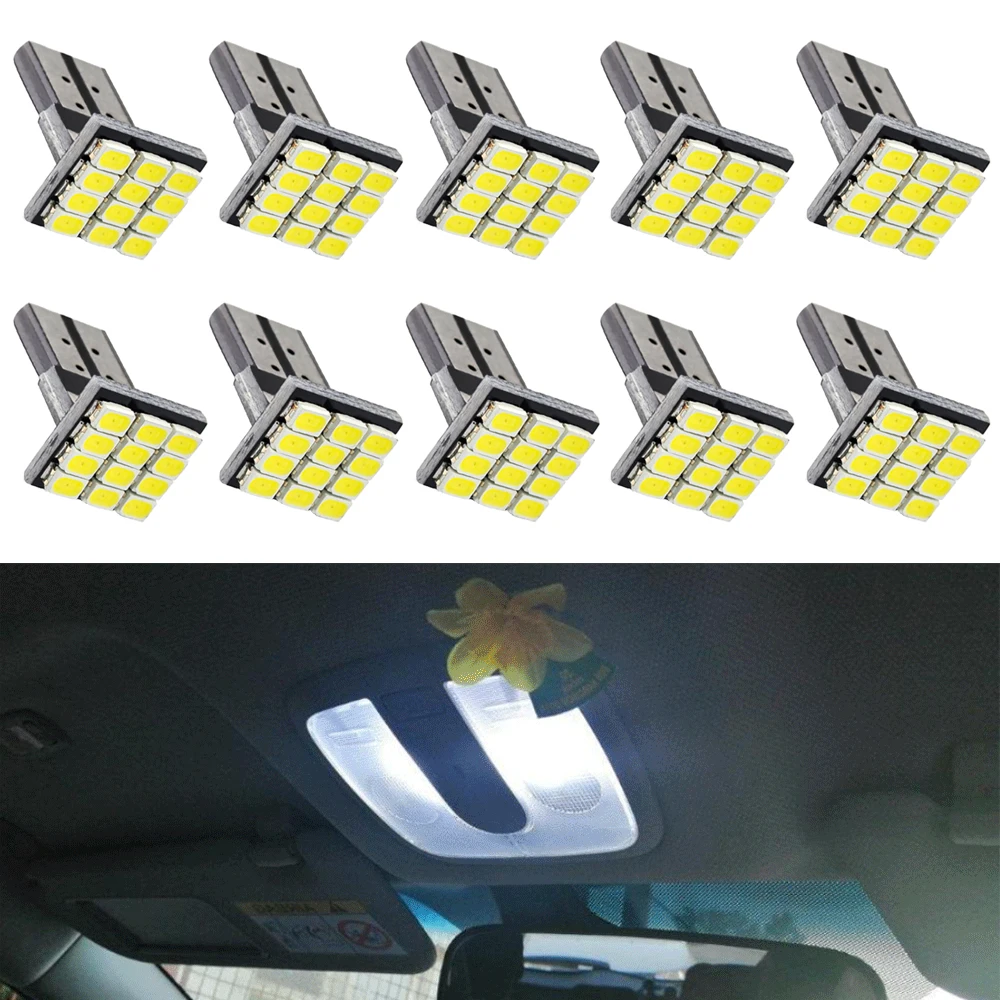 10X T10 W5W 12SMD 1206 автомобильная лампа с клиновидным цоколем, белого цвета, с питанием от 12 В постоянного тока, CAN-шина, декодер без ошибок, внешнее освещение, подсветка номерного знака, угловая лампа заднего хода 10X T10 W5W 12SMD 1206 автомобильная лампа с клиновидным цоколем, белого цвета, с питанием от 12 В постоянного тока, CAN-шина, декодер без ошибок, внешнее освещение, подсветка номерного знака, угловая лампа заднего хода