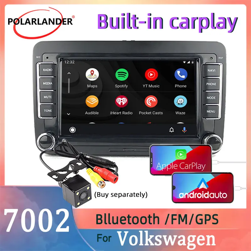 

Автомагнитола 2 Din, мультимедийный MP5-плеер 7 дюймов с GPS, Android, Wi-Fi, Bluetooth, для автомобилей Bora Golf, VW Polo, Passat B6, B7, Touran