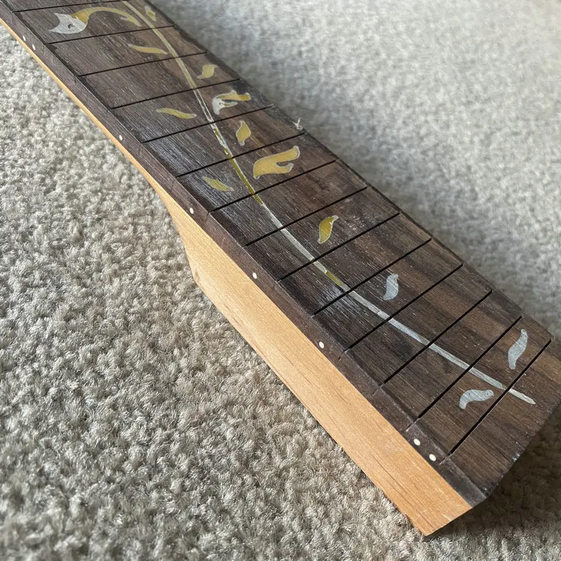 JN087 Полуфинизированный гриф для электрогитары Floyd Rose без ладов с инкрустацией