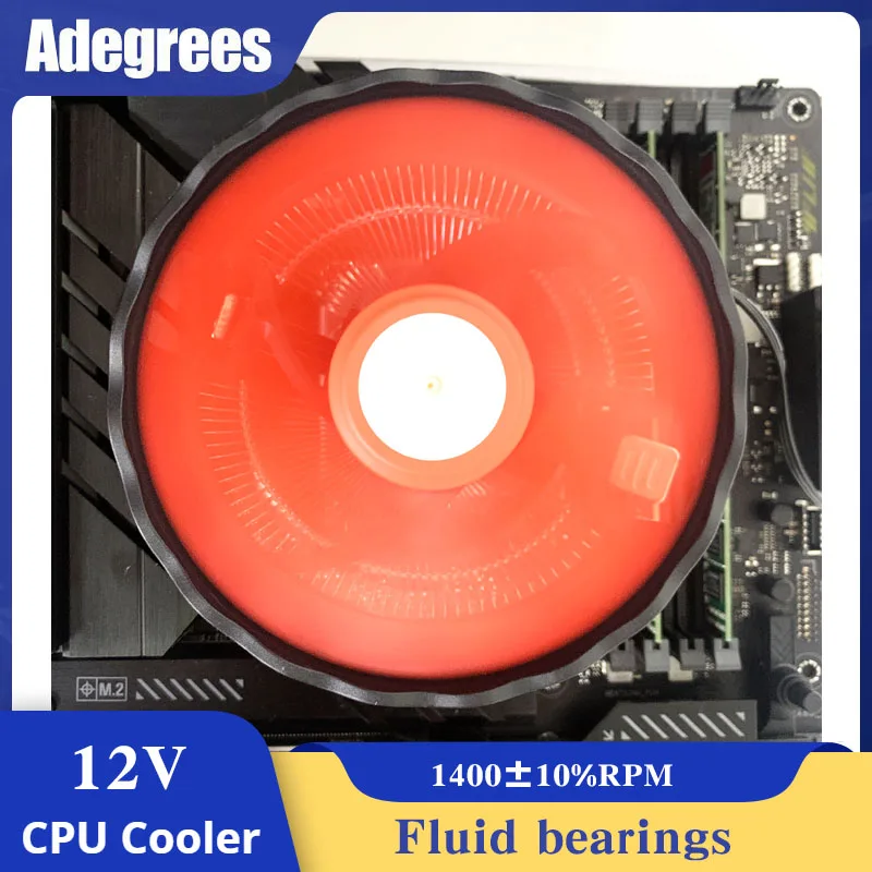 

CPU Cooling Fan Desktop Computer 3PIN Quiet PC Cooler Radiator for Intel LGA 1150 1151 1155 1156 1200 1700 AMD AM3 AM4