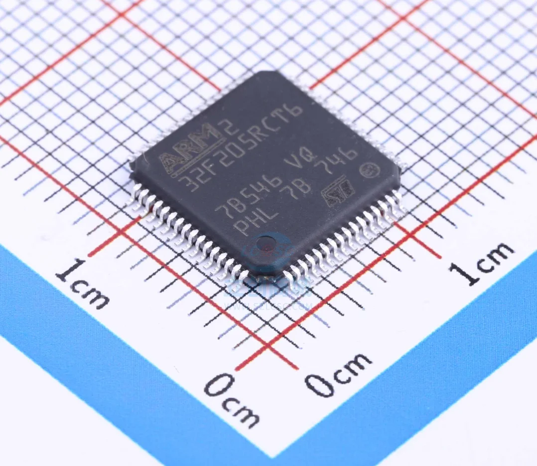 

100% New Original STM32F205RCT6 Package LQFP-64 New Original Genuine Microcontroller (MCU/MPU/SOC) IC Chi