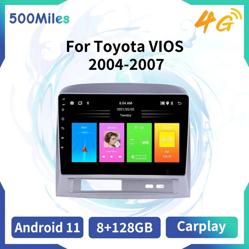 

Car Radio for Toyota VIOS 2004 2 Din Android Audio for Cars Multimedia Player System WIFI FM GPS Navigation Head Unit