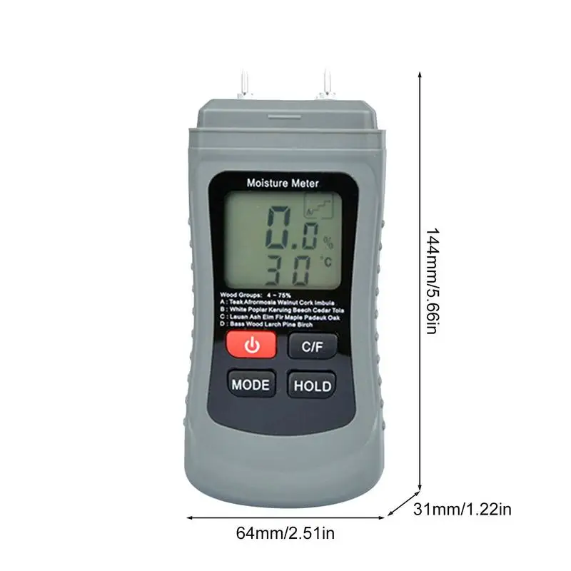 Измеритель влажности древесины практичный цифровой измеритель считыватель
