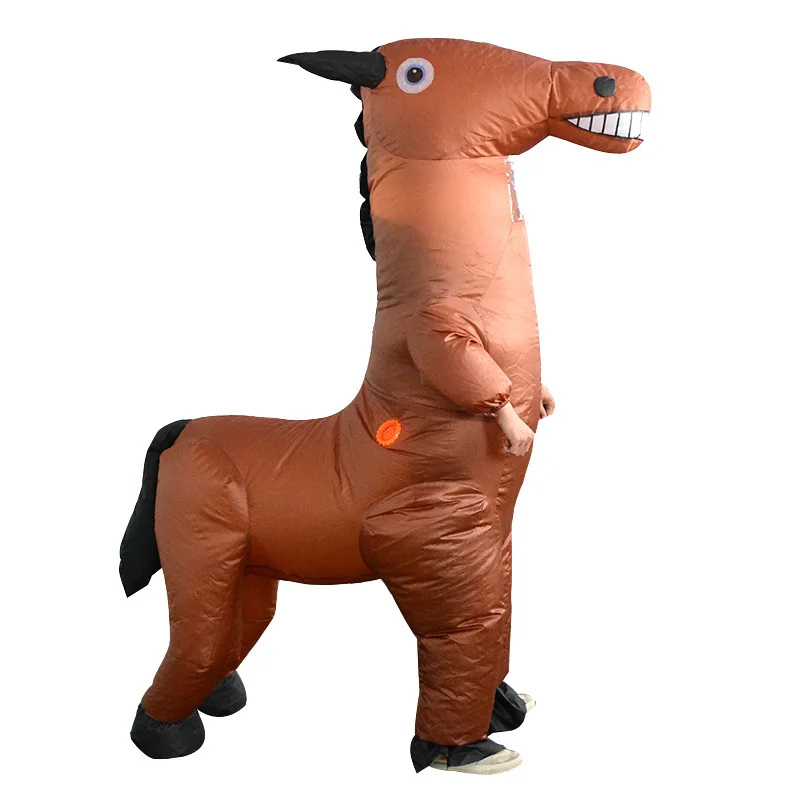 Inflatable Horse Costumes Funny Dolls Halloween Party Performance Carnival Inflatable Costumes for Adult Woman Man
