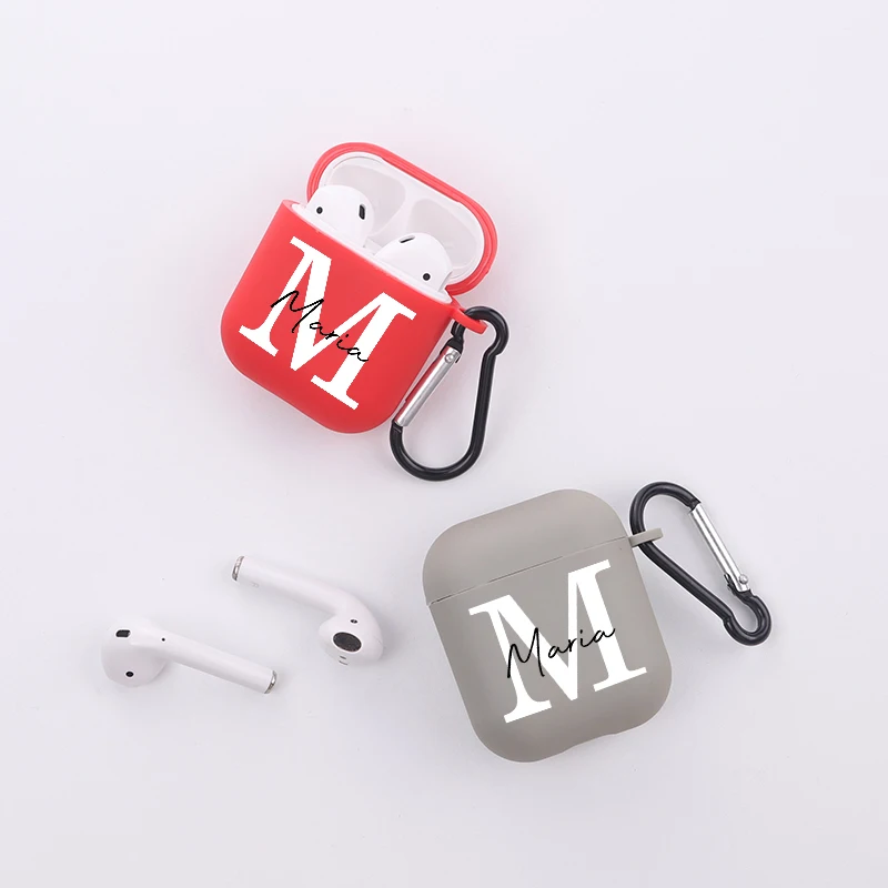 Personalized Color Custom Name Earphone Case For iPhone Charging Box For AirPods 1 2 3 Pro Soft Protective Cover Accessories