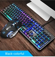 2022 fashion gaming keyboard and mouse wired backlight gamer kit 3200dpi silent mouse set for pc laptop office home business