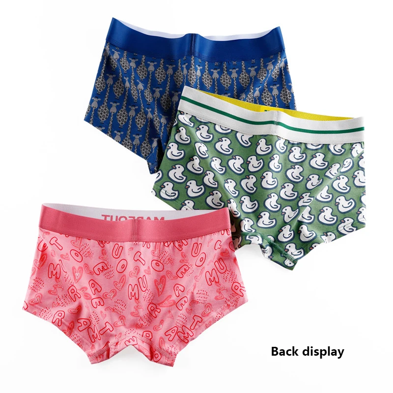 Lots Men's Organic Cotton Underwear Men Print Boxer Shorts Antibacterial Boxershorts Soft Breathable Man Panties Mens Underpants