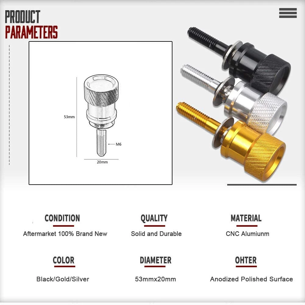 Налив BMW R Nine T R9T RNINET 14-20 Garde-Boue ArrièRe Boulon de SièGe Passager Retrait Vis Sans Outil LibéRation Rapide (Arge