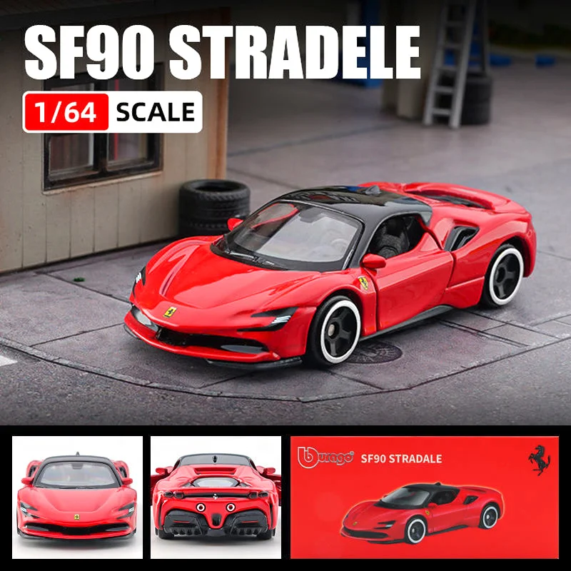 

Bburago 1:64 Scale Ferrari SF90 STRADELE Alloy Car Model Diecast Vehicle Replica Collection Toy For Boy Gifts
