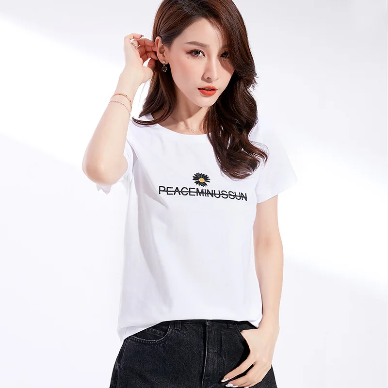 

2022new Short sleeve T-shirt summer cute little dog print youth BODYSUIT GIRL shirts women 2021
