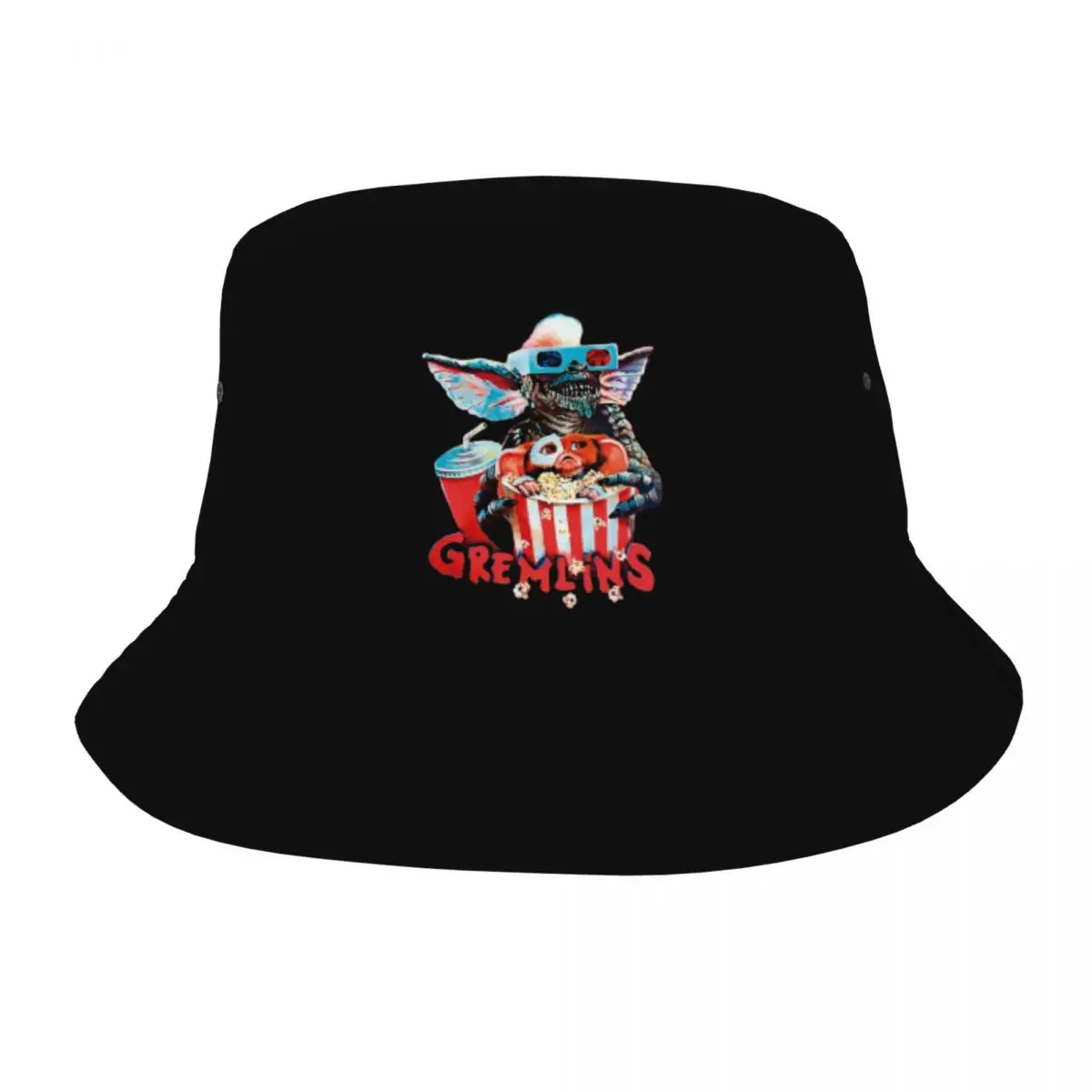 

Sun Panama Hat Gremlins Horror Gizmo 80s Mogwai for Unisex Fisherman Caps Beach Cotton Bucket Hat Outdoor Fishing Hats