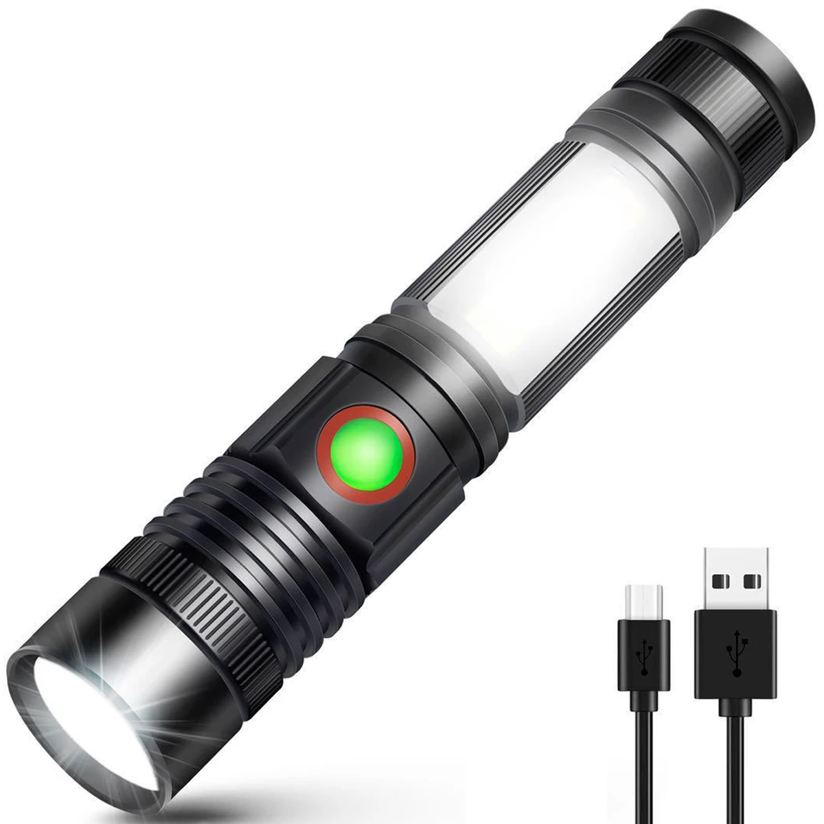

LED Flashlight Outdoor Camping Torchlight USB Chargeable Flash Light Waterproof LED Torch Lamp for Camping Hiking