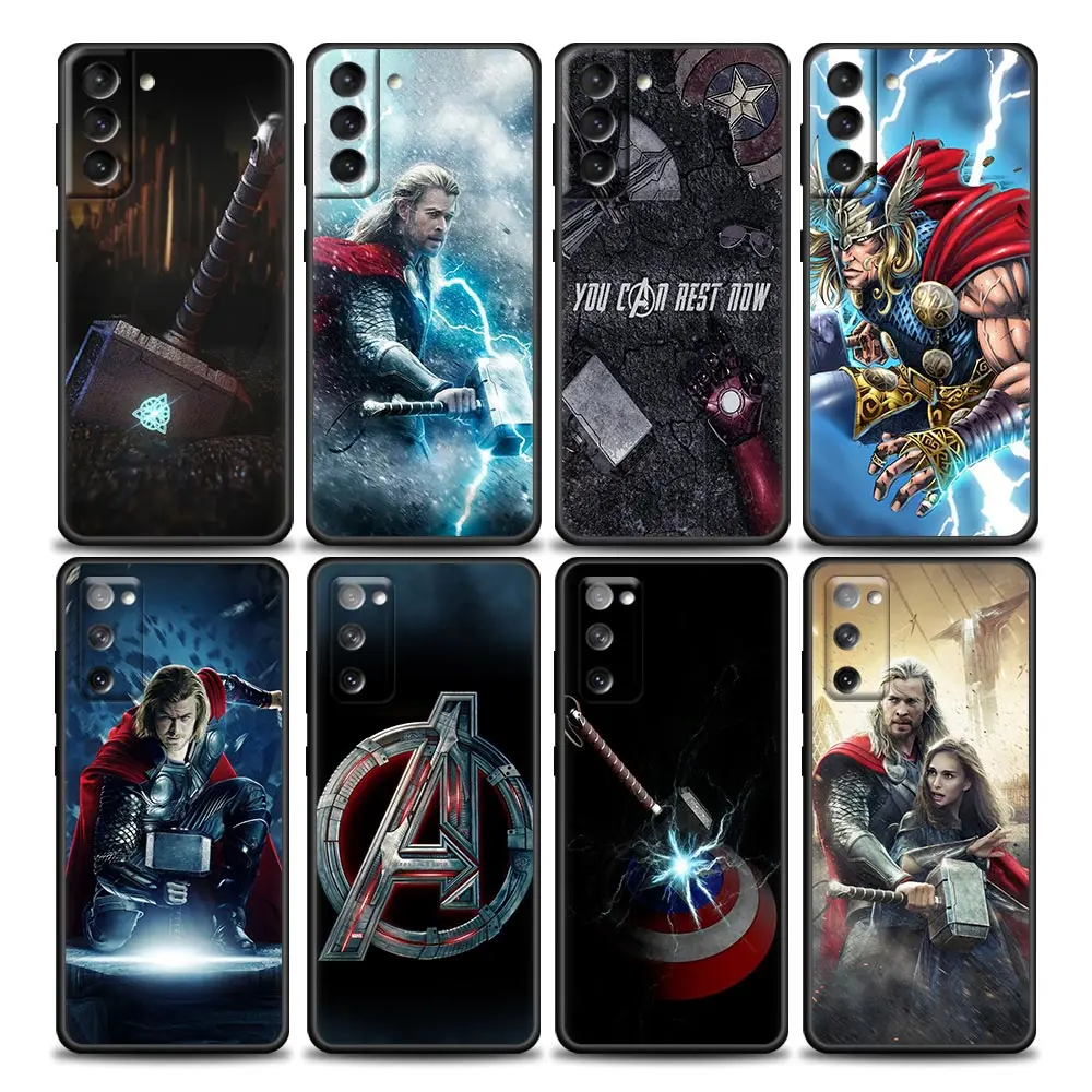

Thor Hammer Marvel Hero Case Cover For Samsung Galaxy S21 S22 S20 S 21 Ultra FE Plus S7 S8 S9 S10 Plus Lite 5G Soft TPU Cases