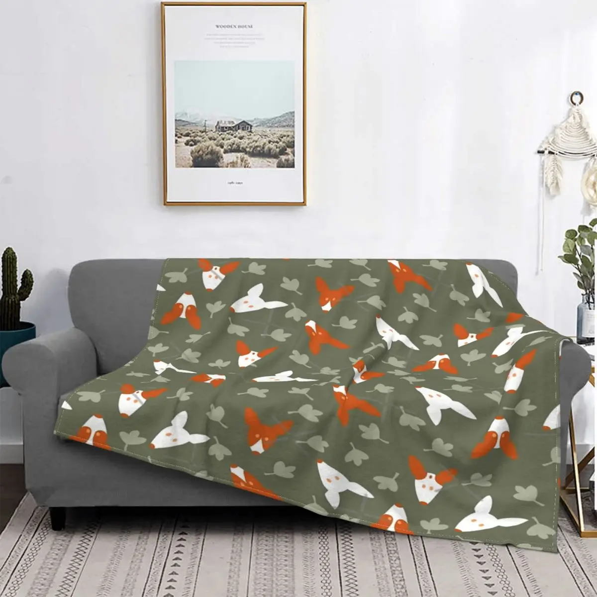 

Podencos-Manta a cuadros para cama, colcha de lino, 150 de lana