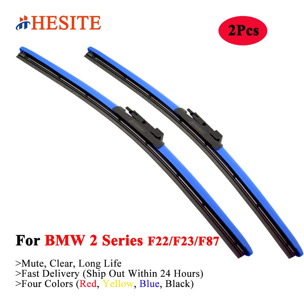 

HESITE Colorful Windshield Wiper Blades For BMW 2 Series Convertible F23 Coupe F22 F87 220D 220I 235I Models 2012 2013 2014 2019