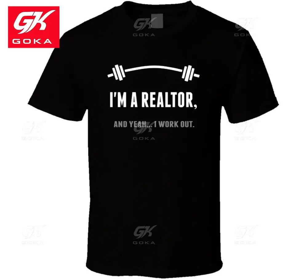 Персонализированная футболка для тренировок Realtor футболки с графическим