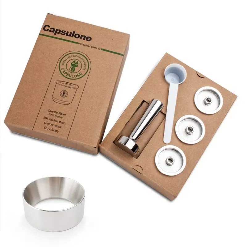 

Capsulone Refillable Capsule Pod Resuable Filter Cup Fit for Illy X Y TYPE Coffee Machine Metal Stainless Steel Coffee Capsule