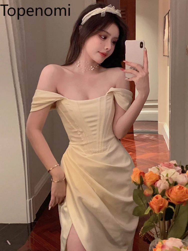 Вечернее платье NoEnName_Null атласное одно плечо