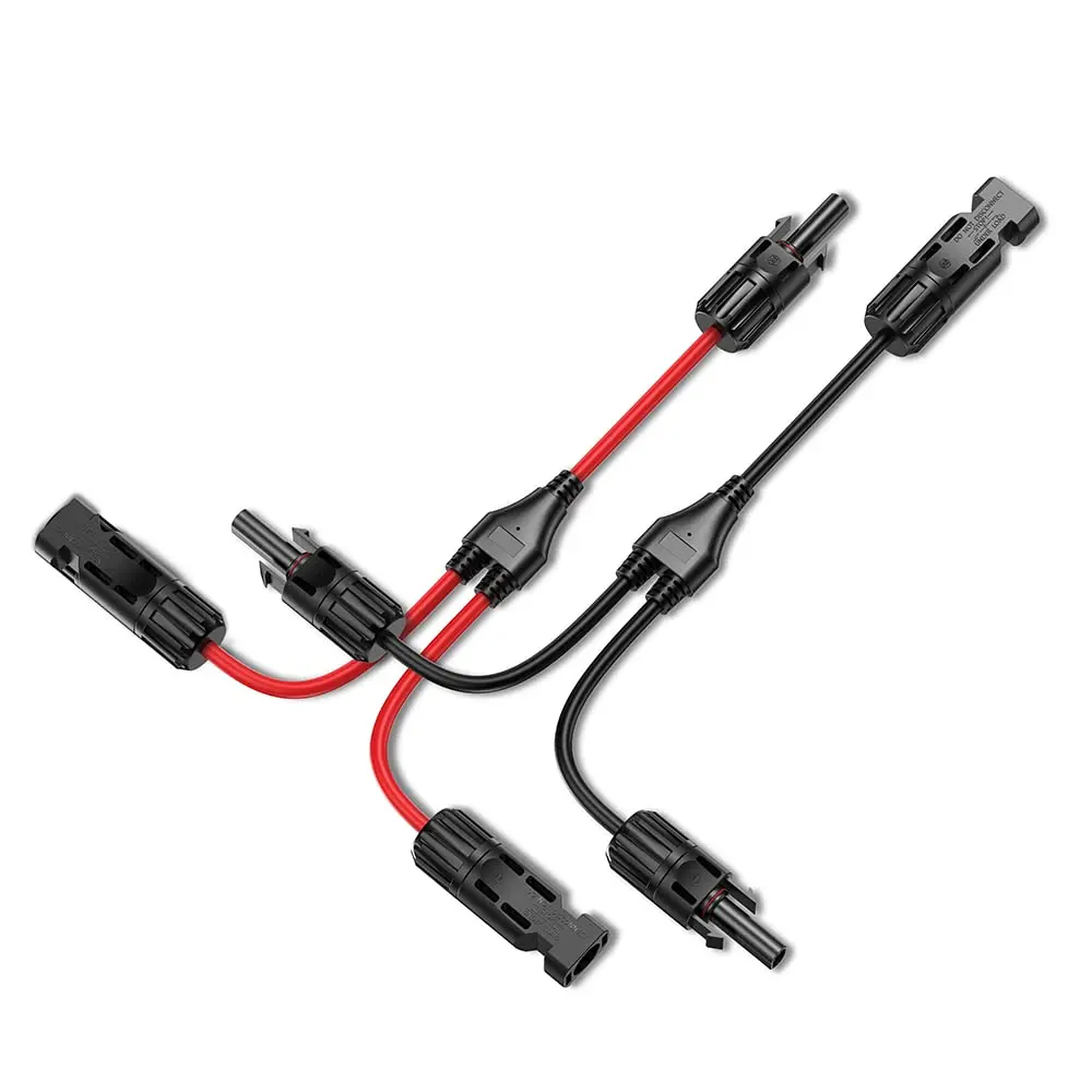 

Bateria Power Solar Connectors 2 To 1 30A Y-Branch Cable Solar Cable Parallel Adaptor in Pair for Solar Panel Conectores solares