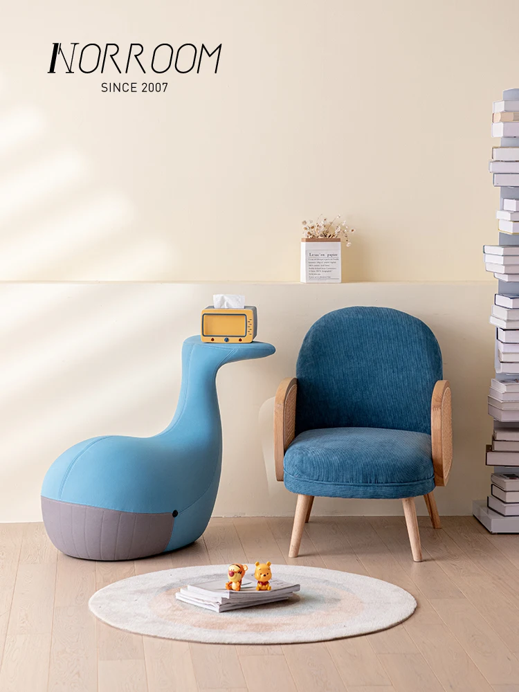 

zq Nordic Home Living Room Cute Cartoon Children's Chair Seat Plastic Creative Stool