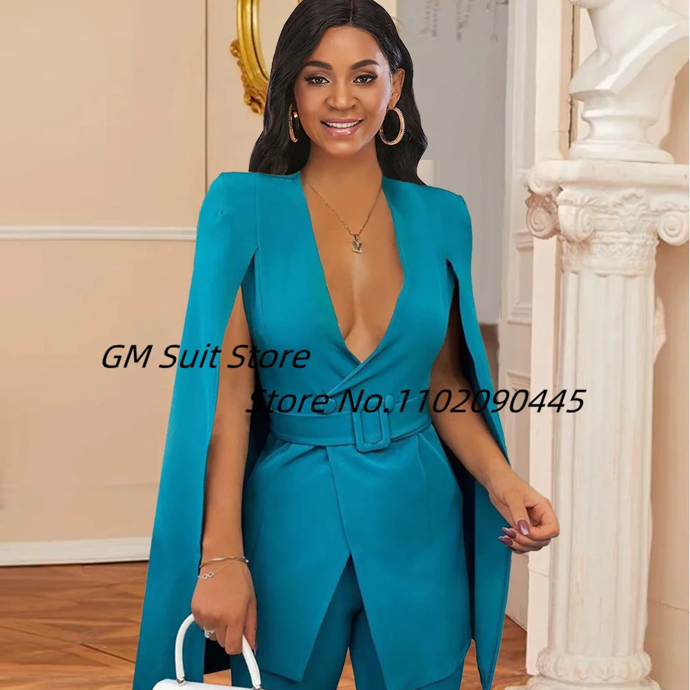 

2022 New Women's Suits Suitable For Commuting Loose Blue Elegant Slim Fit Clothes Long-sleeved Formal Suits For Women