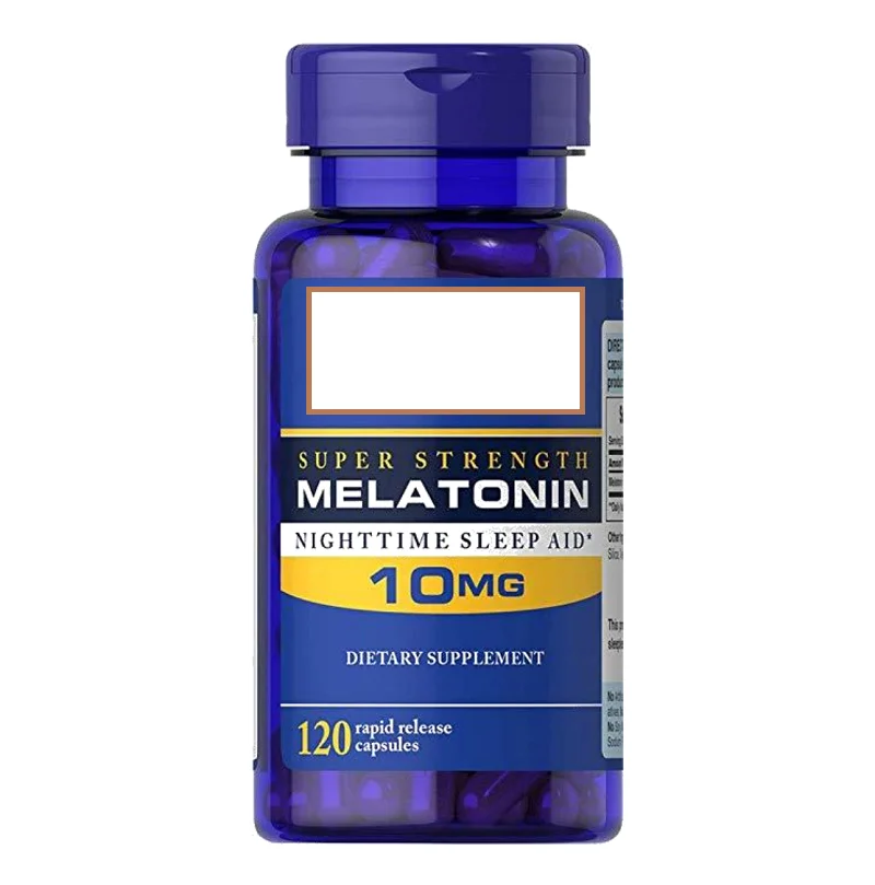 

Free Shipping Original Melatonin Nighttime sleep aid 10 mg 120 pcs tablets Help improve sleep