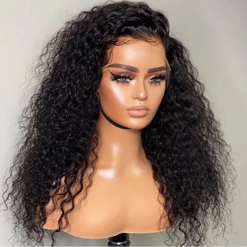 

Natural Hairline 26 Inch Long Loose Curly Full Lace Human Hair Wig For Women With Babyhair Deep Part Preplucked Glueless Wig