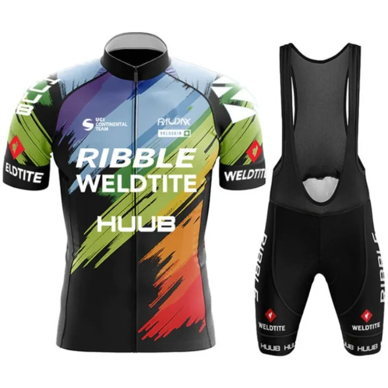 

HUUB Team Cycling Jersey Set, Short Sleeves, Breathable Cycling Wear, Mountain Bike Clothing, Summer
