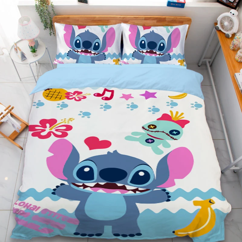 Пододеяльник детский подарок мультяшный Стич Комплект постельного белья для